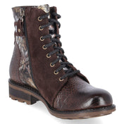 Schnürstiefeletten  Braun