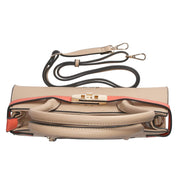 Schultertasche Beige