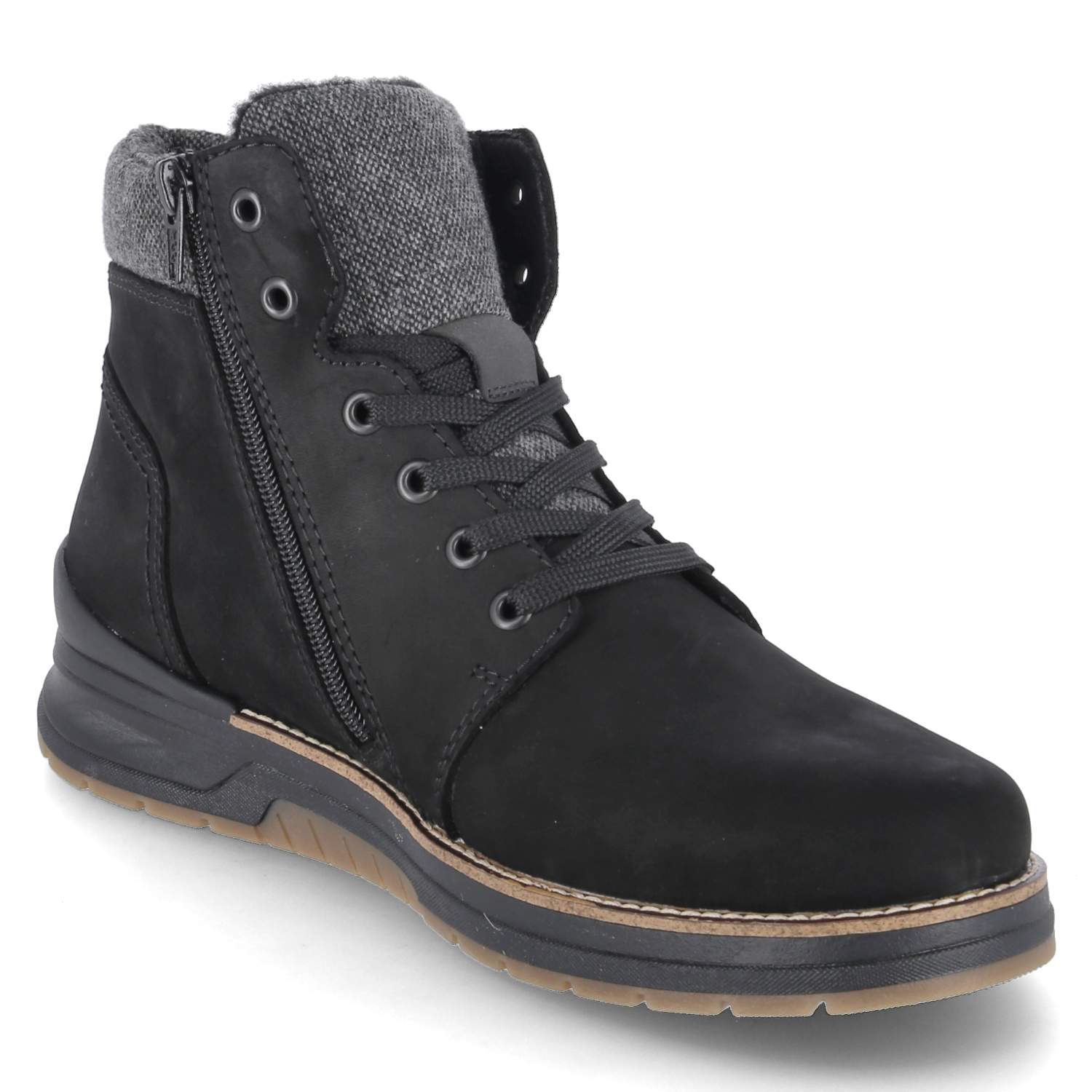 Schnürstiefeletten  Schwarz