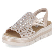 Plateau-Sandalen  Beige