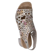 Schaftsandaletten  Beige