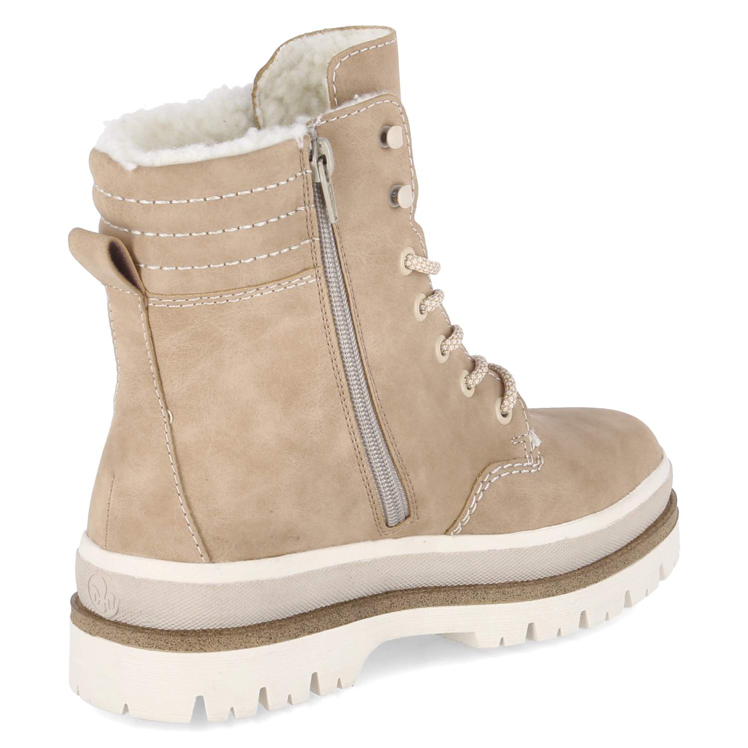 Schnürtsiefeletten  Beige