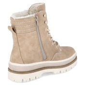 Schnürtsiefeletten  Beige