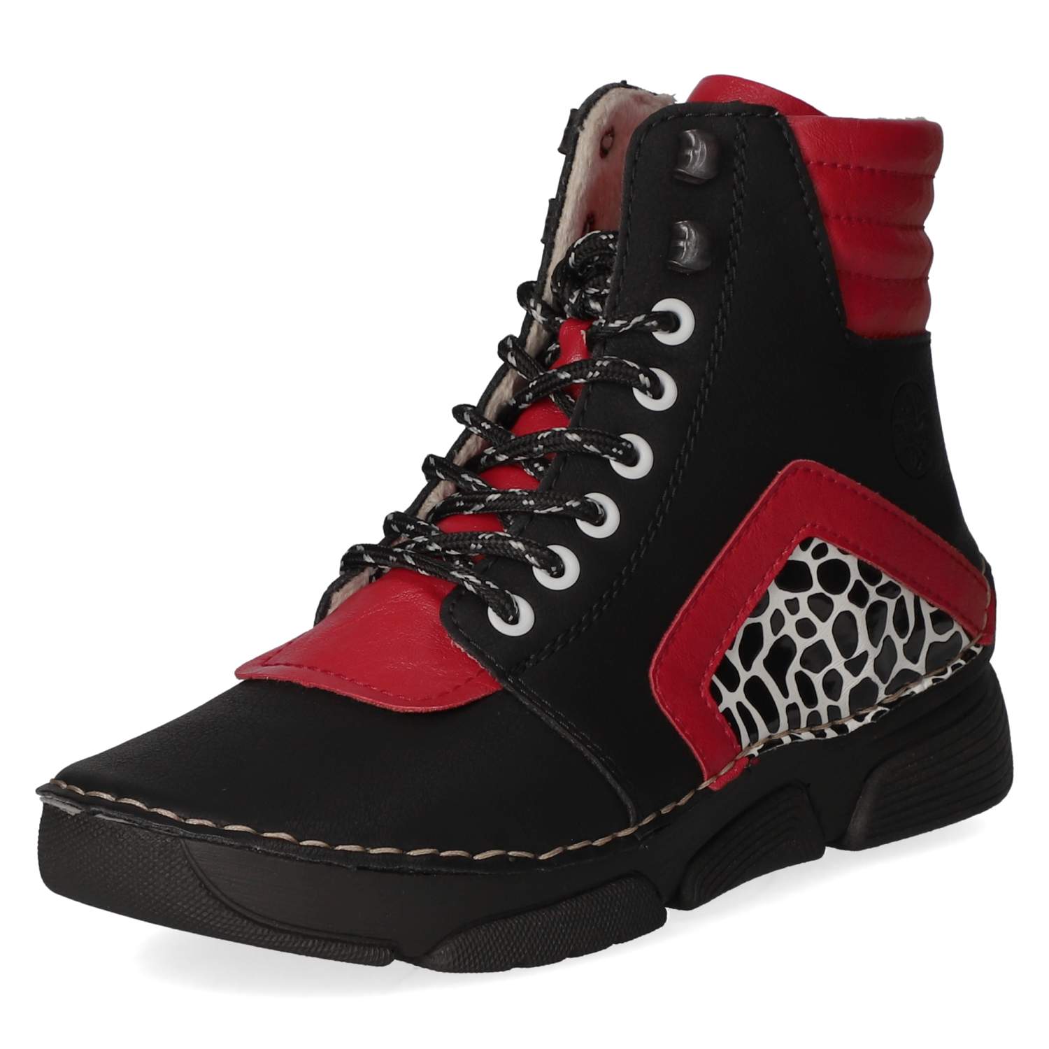 Schnürstiefeletten  Schwarz