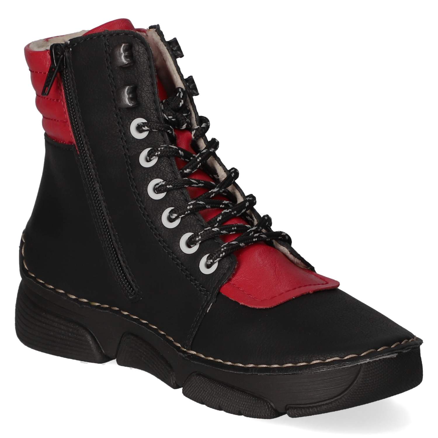 Schnürstiefeletten  Schwarz