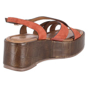 Plateausandalen  Rot