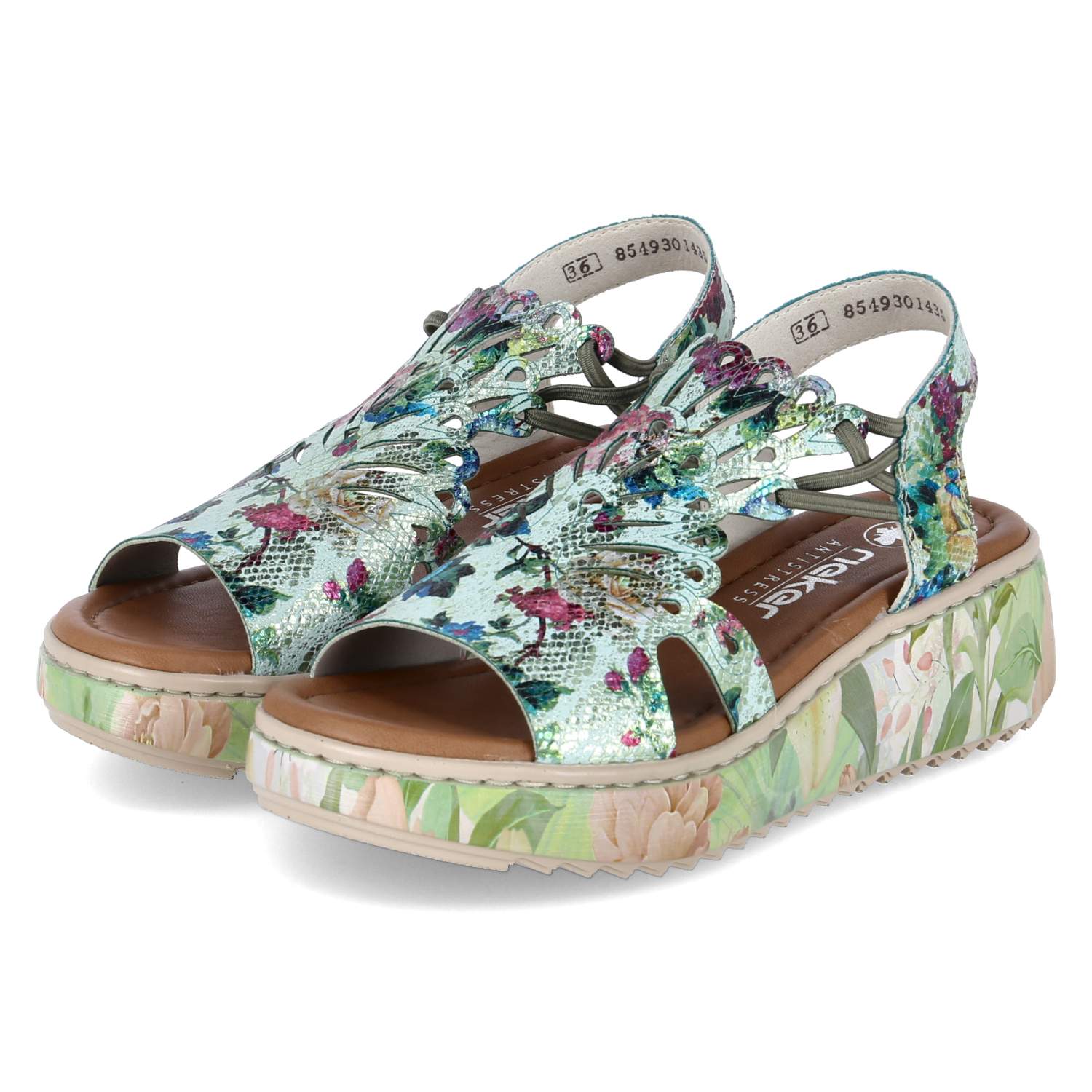 Plateau-Sandalen  Grün
