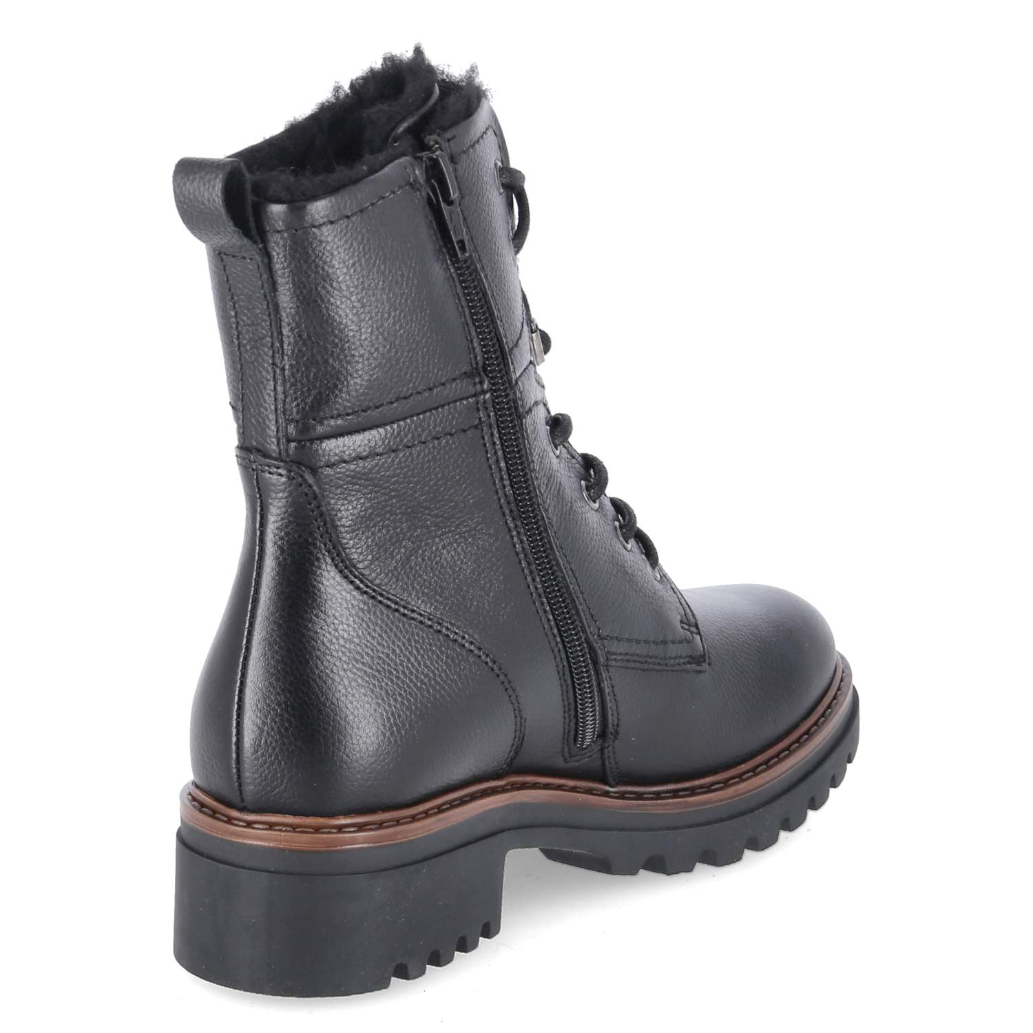 Winterschnürstiefeletten  Schwarz