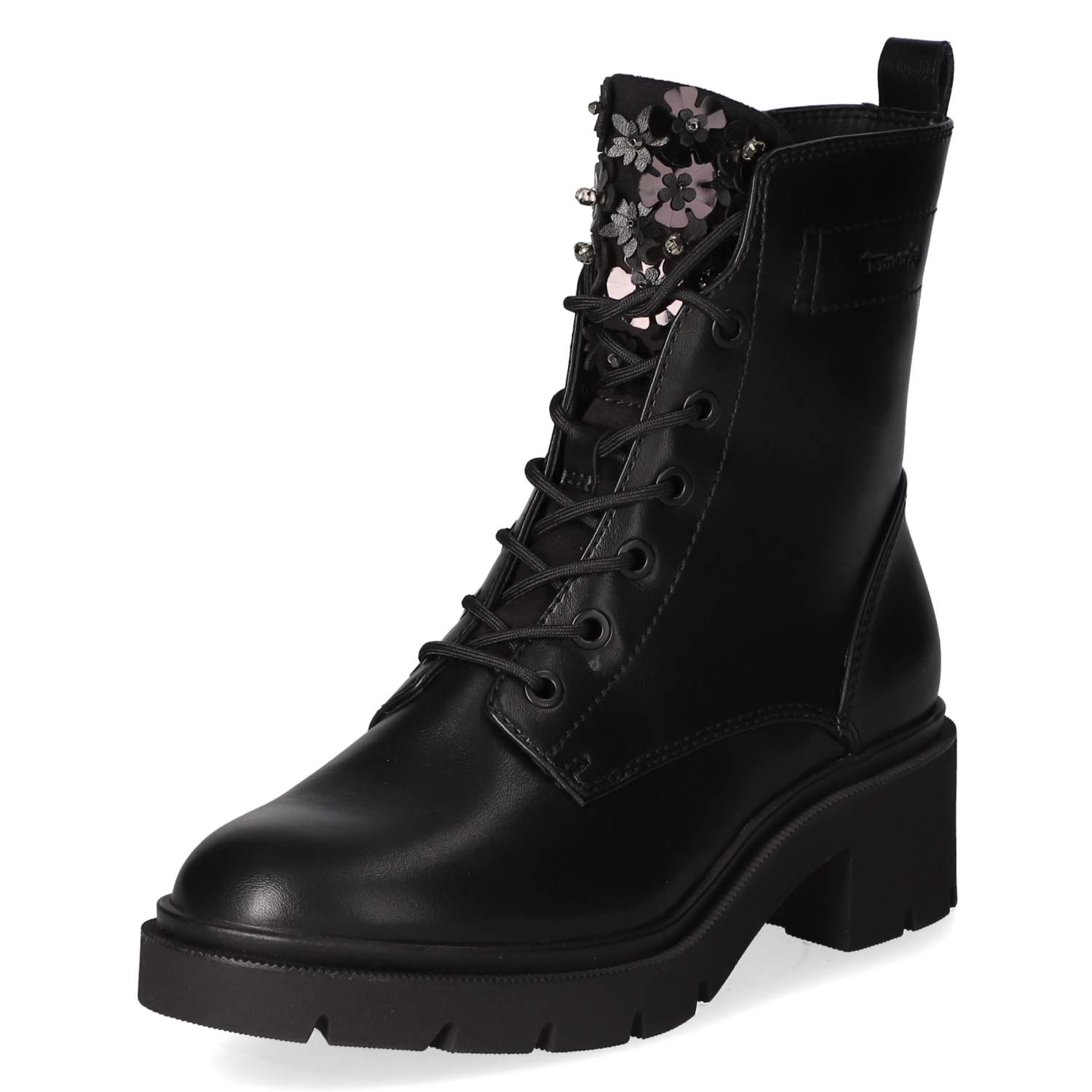 Schnürstiefeletten  Schwarz