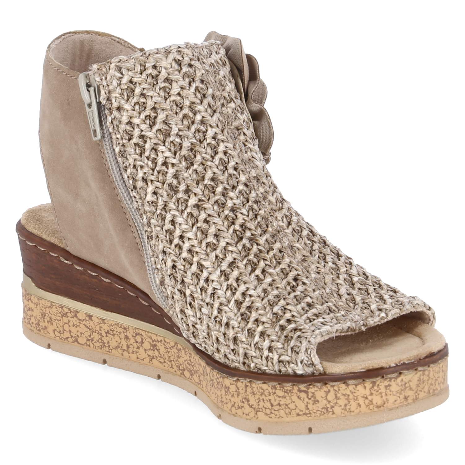 Schaftsandaletten  Beige