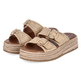 Espadrille-Pantoletten  Beige