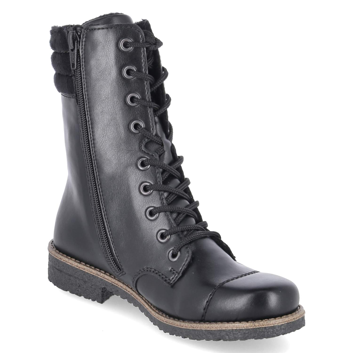 Schnürstiefeletten  Schwarz
