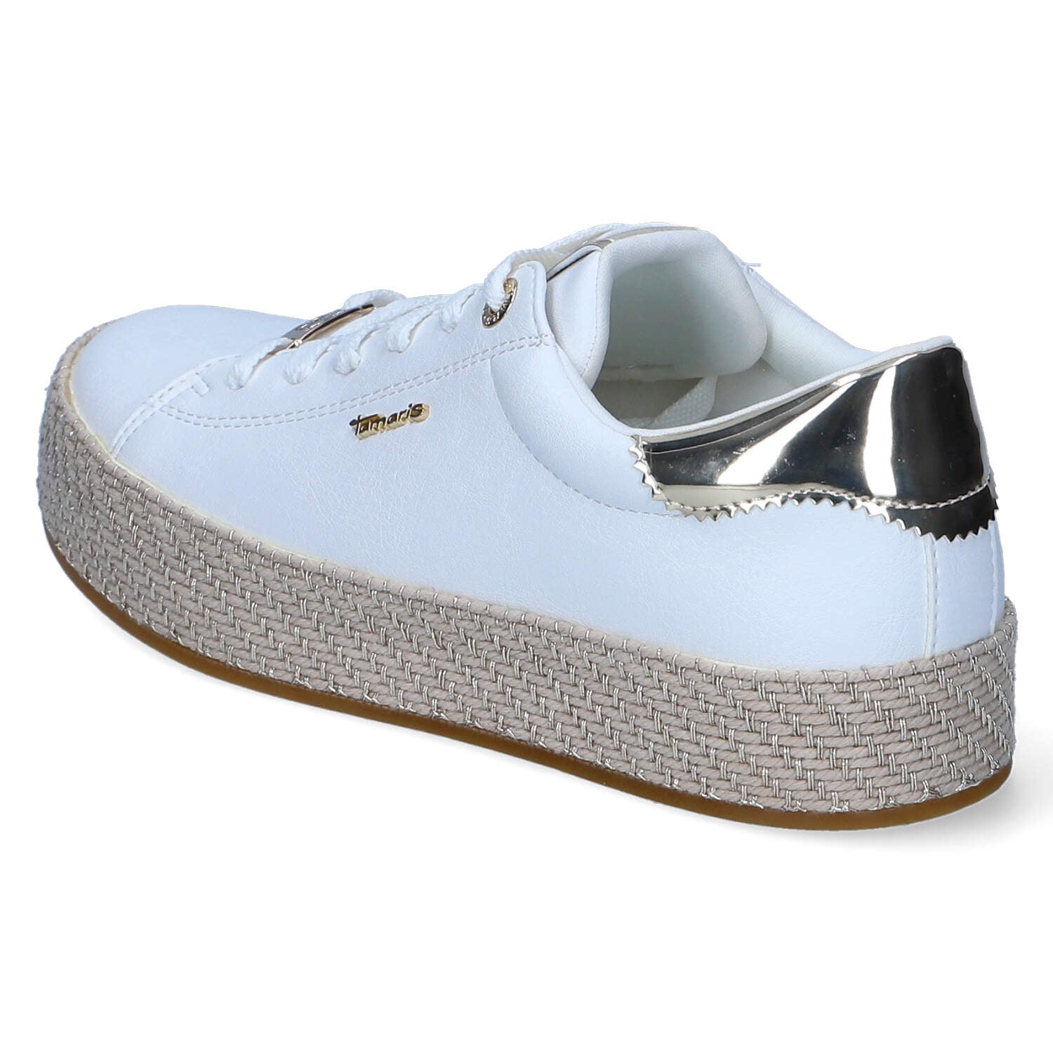 Espadrille-Sneaker  Weiß