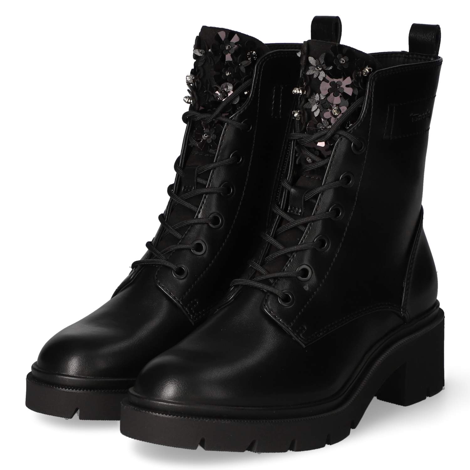 Schnürstiefeletten  Schwarz