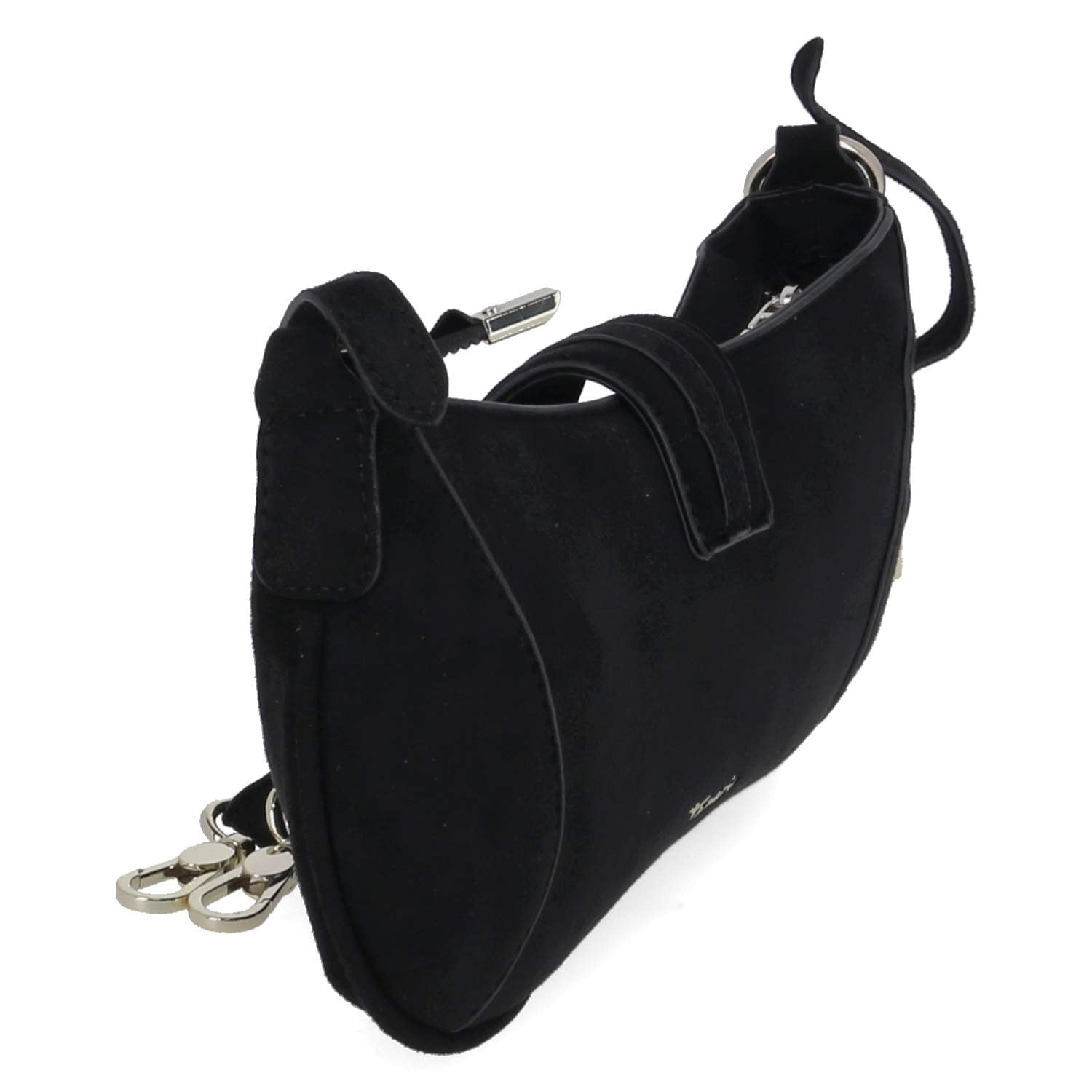 Baguette Bag MARINA SUEDE  Schwarz