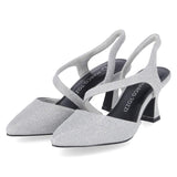 Riemchenpumps Silber