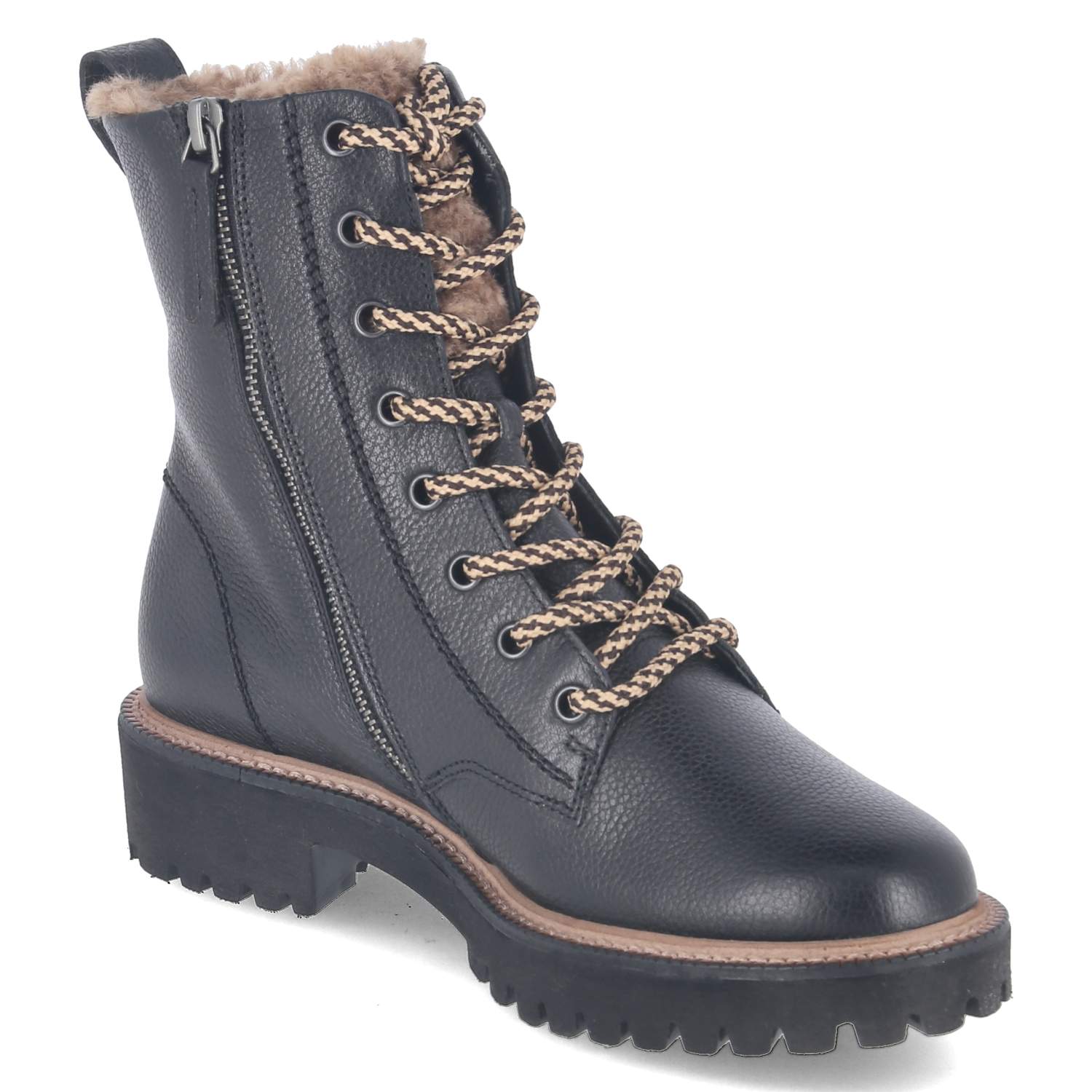 Winterschnürstiefeletten  Schwarz