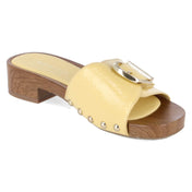 Open Toe Clogs  Gelb