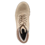 Schnürstiefeletten  Beige