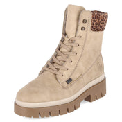 Schnürstiefeletten  Beige