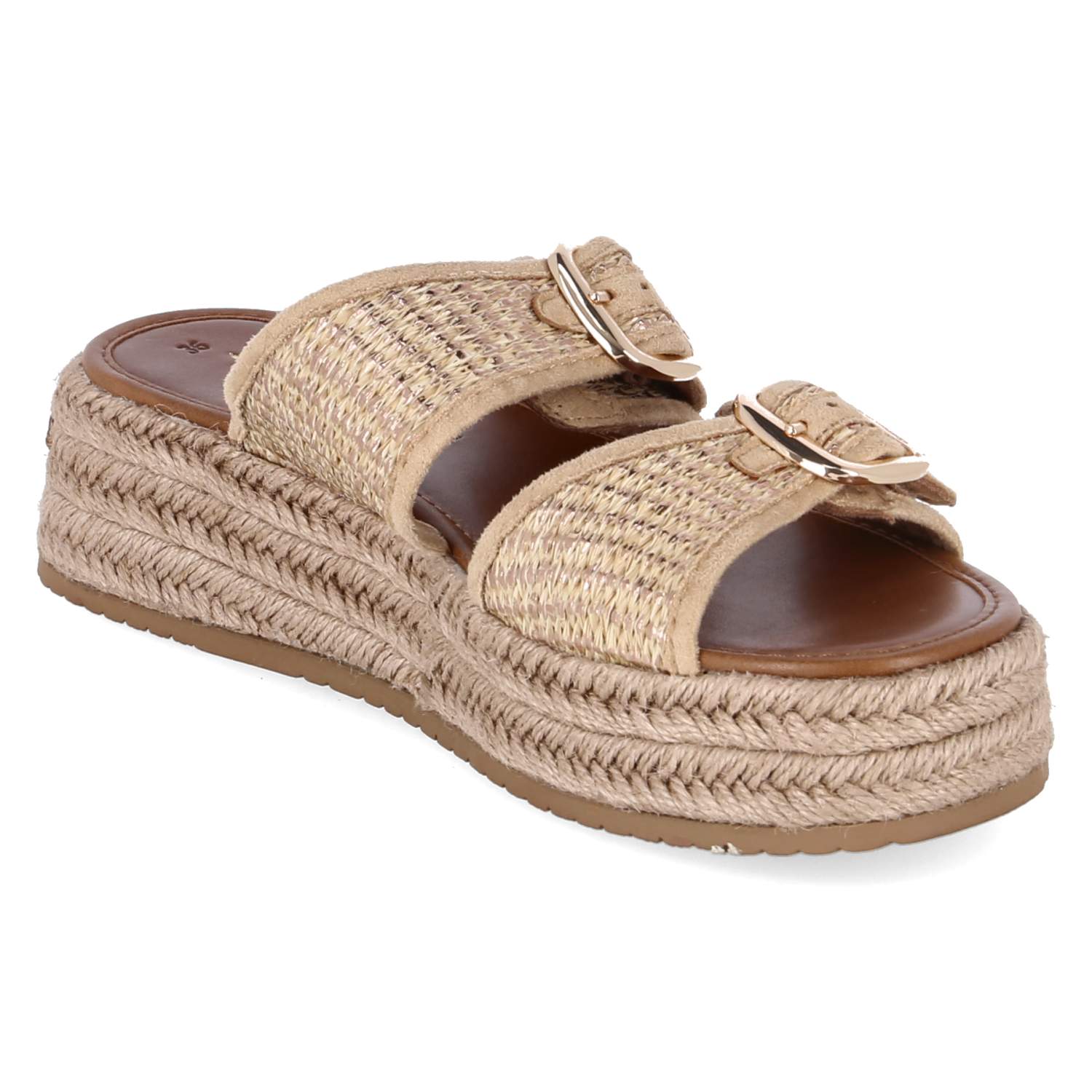 Espadrille-Pantoletten  Beige
