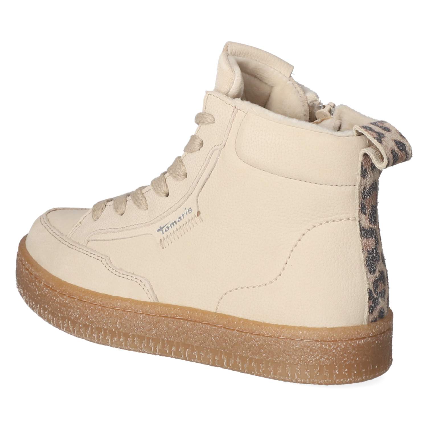 Schnürstiefeletten  Beige