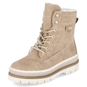 Schnürtsiefeletten  Beige