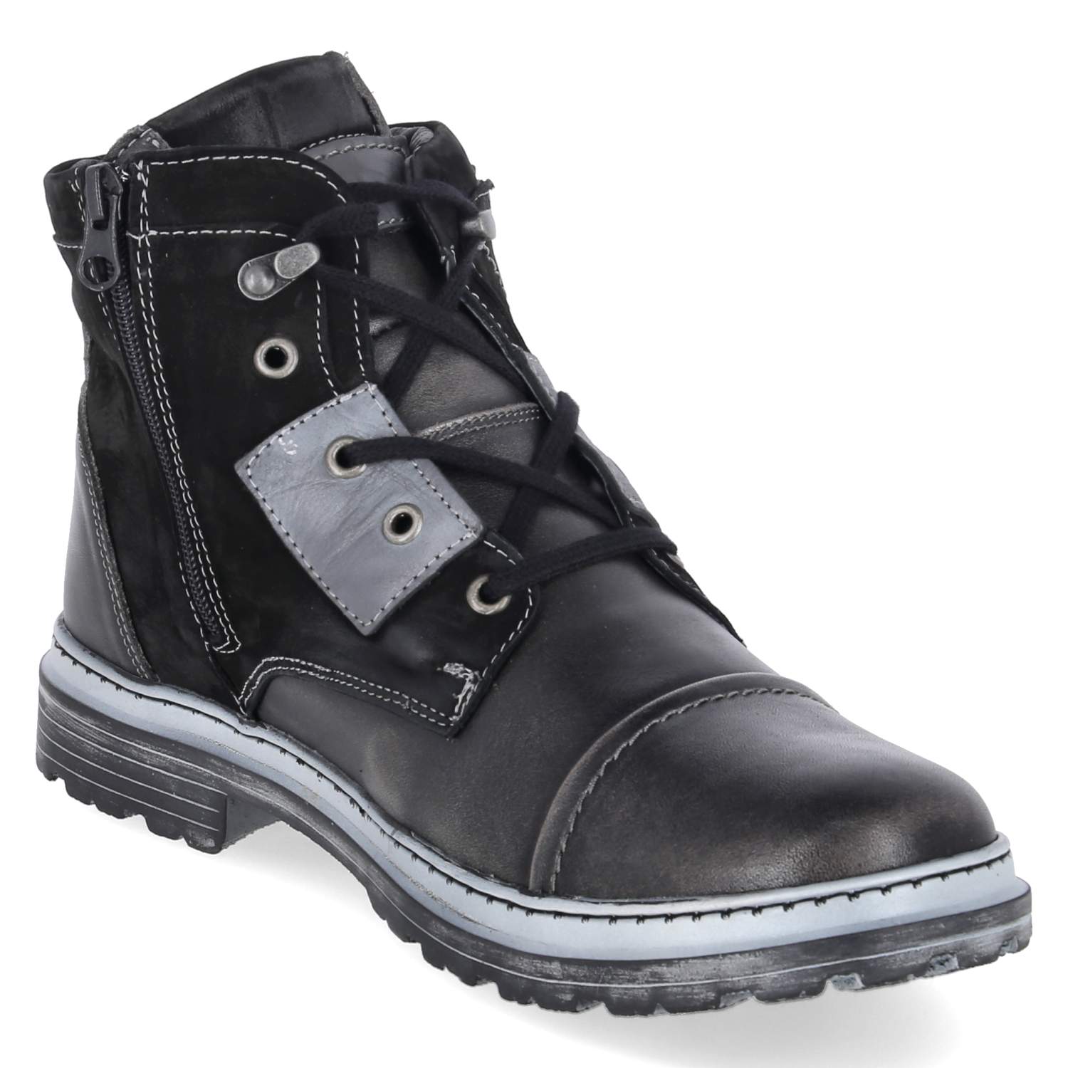 Schnürboots  Grau