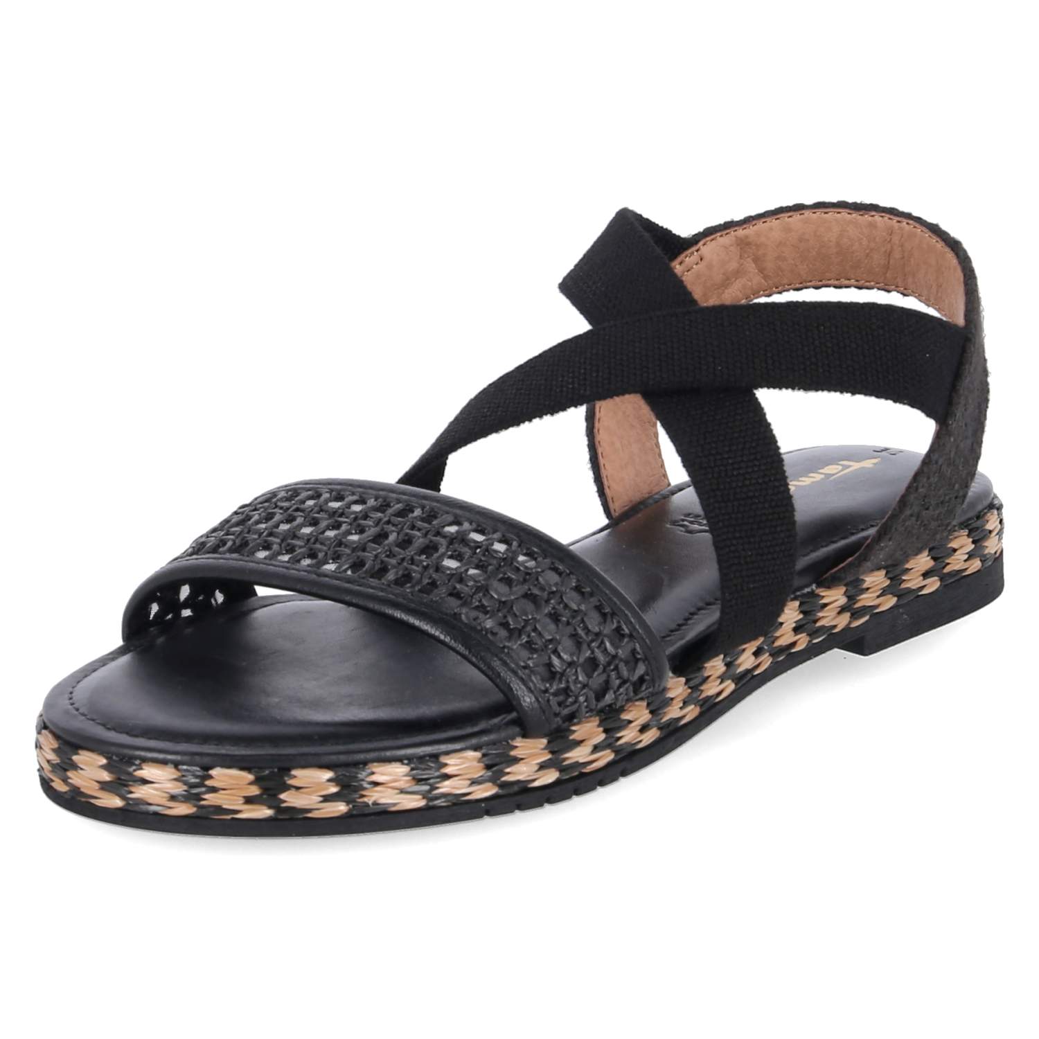Espadrille-Sandalen  Schwarz