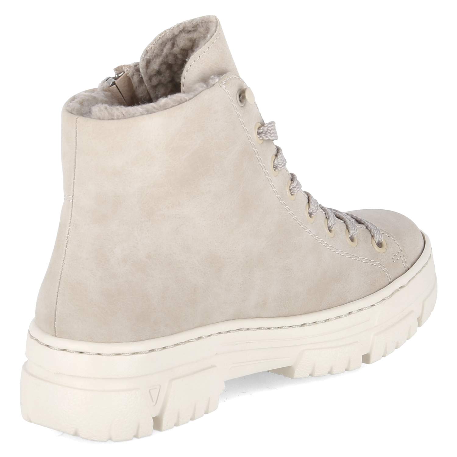 Schnürstiefeletten  Beige