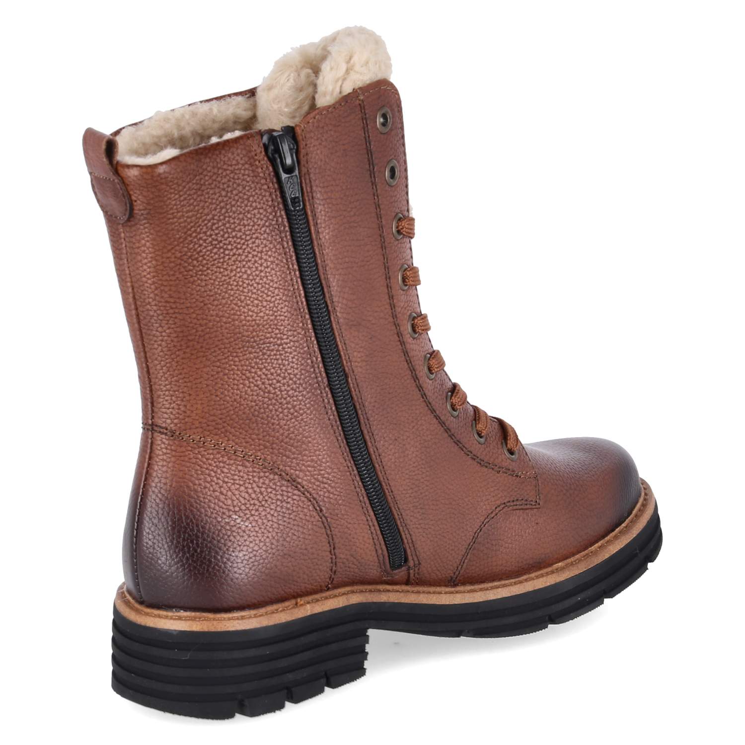 Schnürstiefeletten  Braun