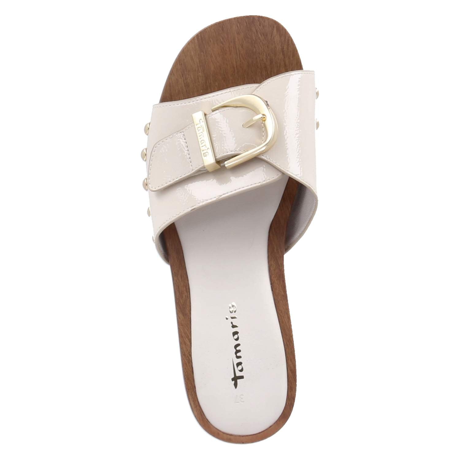 Open Toe Clogs  Beige