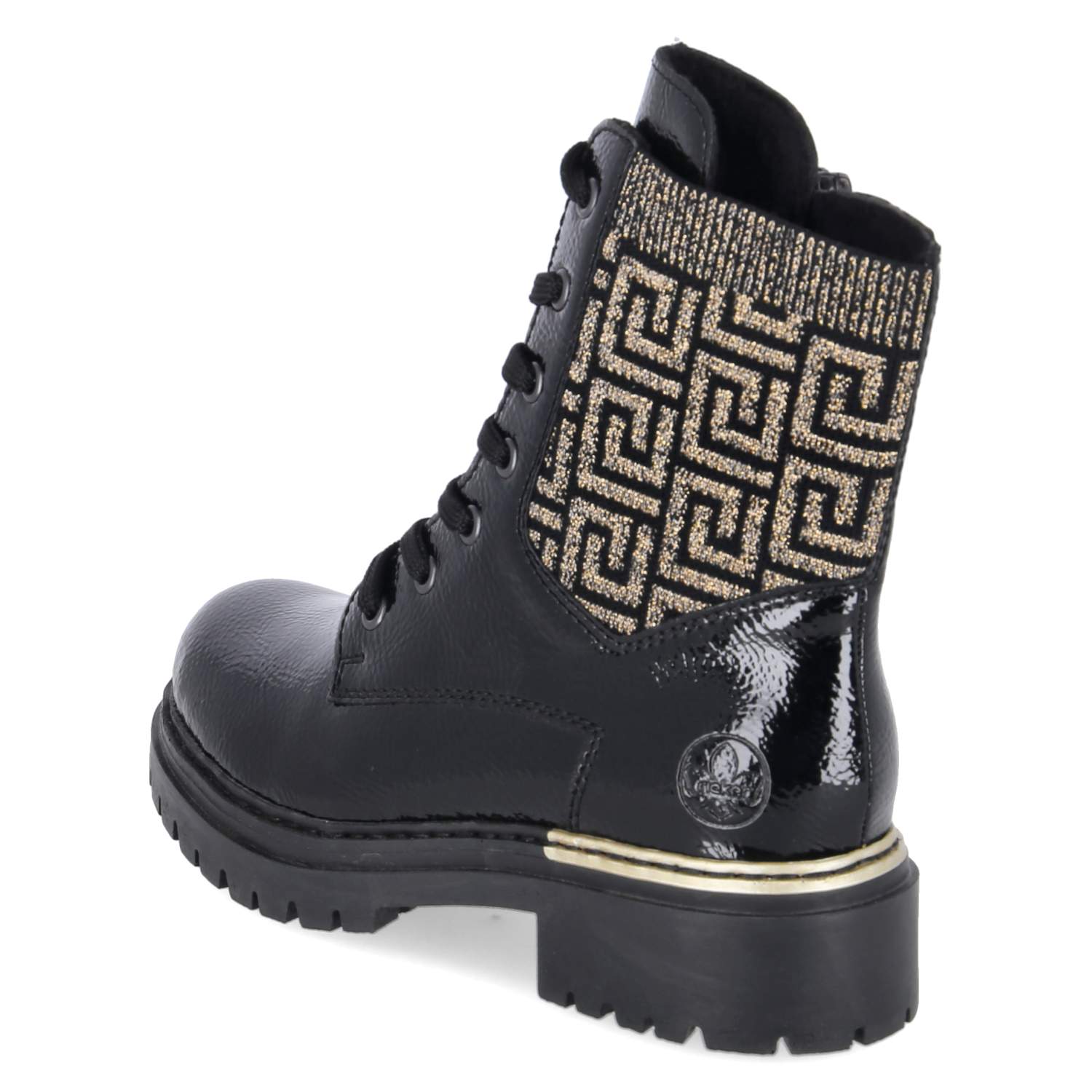 Schnürboots  Schwarz