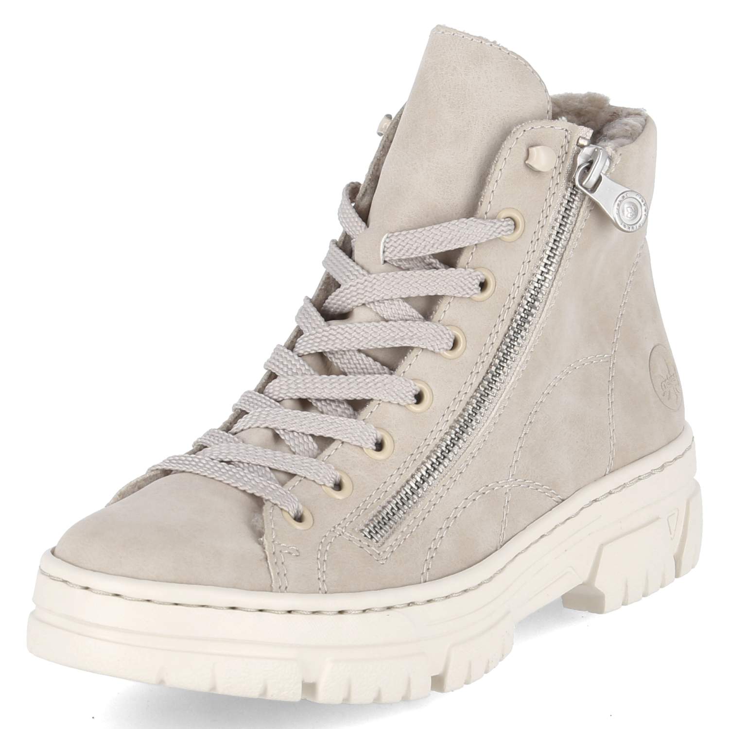 Schnürstiefeletten  Beige