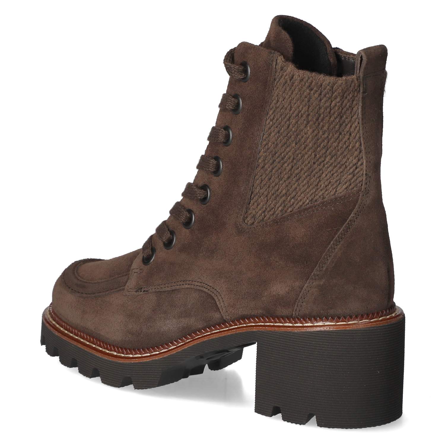 Schnürstiefeletten  Braun