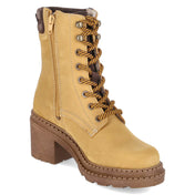 Schnürstiefeletten  Gelb