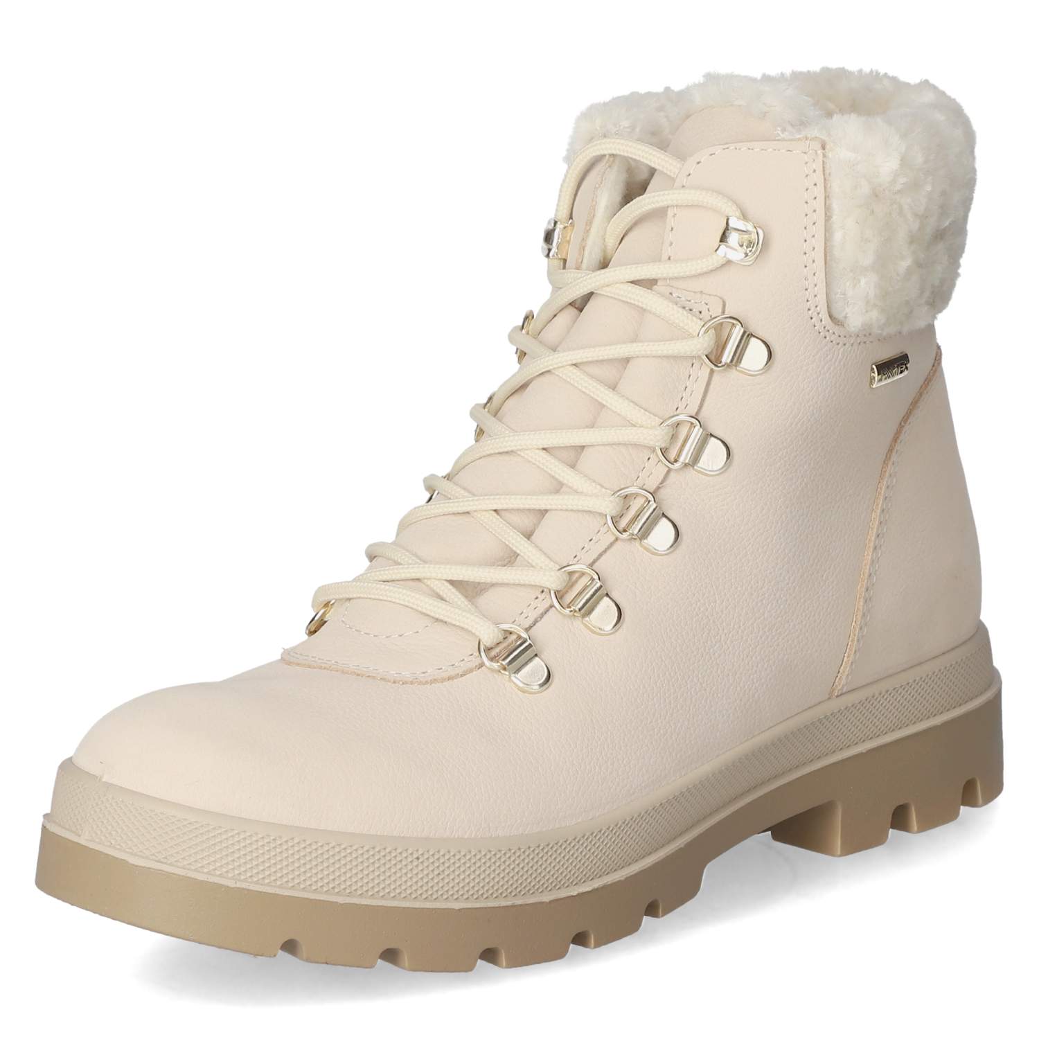 Schnürstiefeletten  Beige