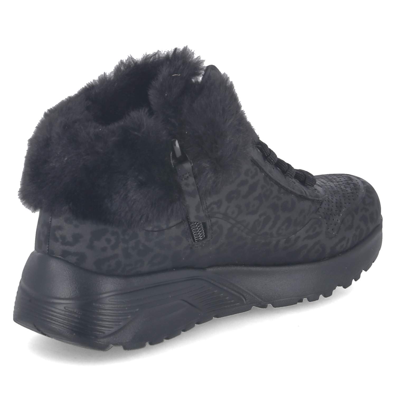 Boots UNO LITE COZY LEOPARD  Schwarz