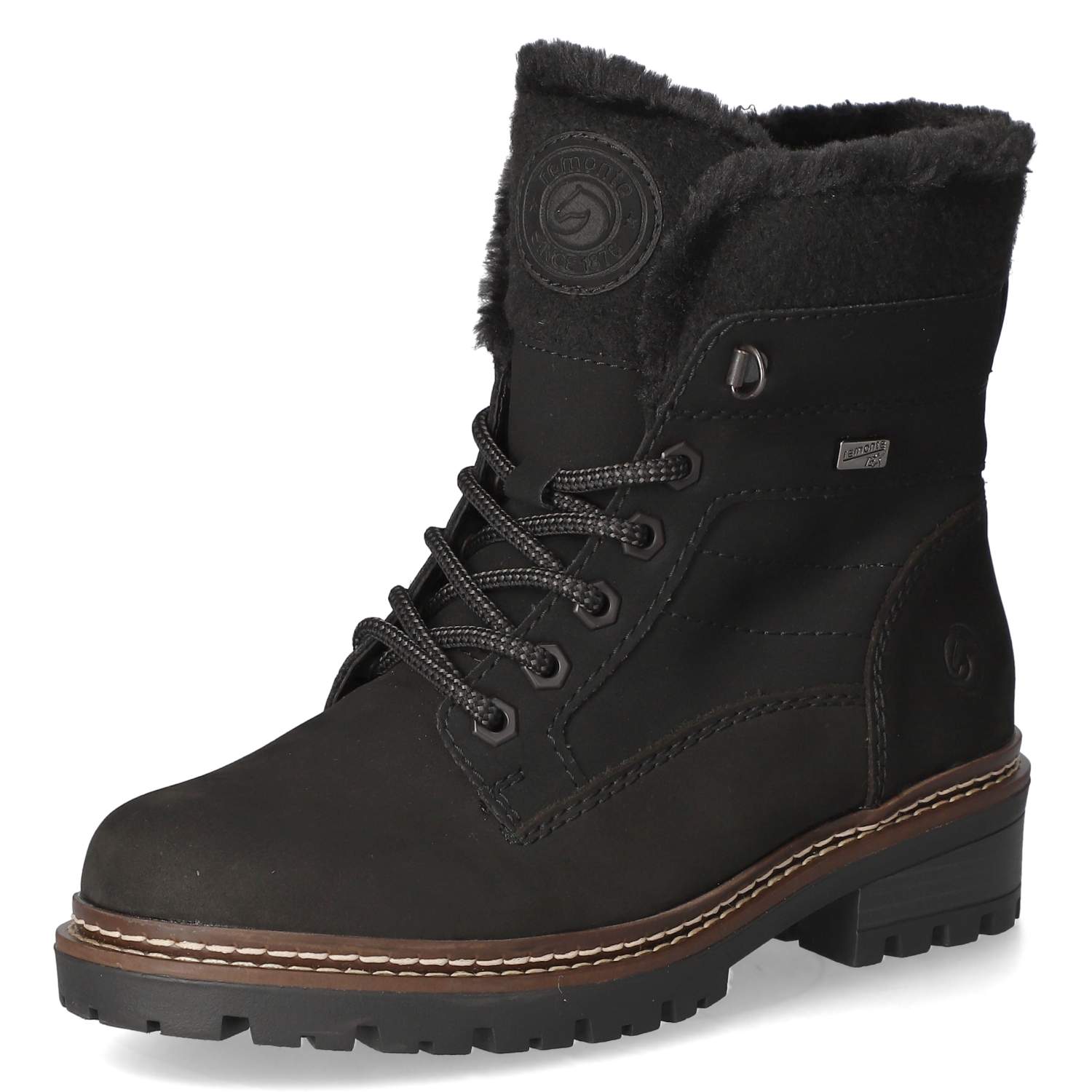 Schnürstiefeletten  Schwarz