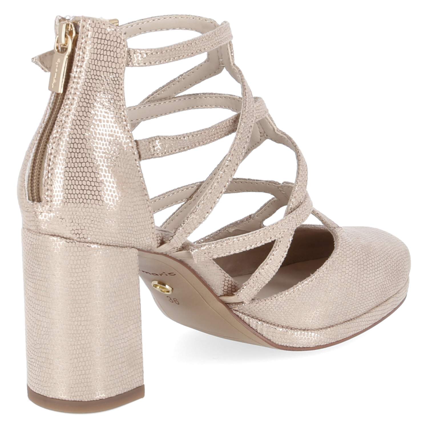 Riemchenpumps  Gold