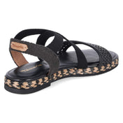 Espadrille-Sandalen  Schwarz