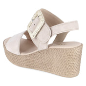 Espadrille-Sandaletten  Beige