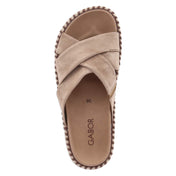 Espadrille-Pantoletten  Braun