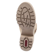 Schnürstiefeletten  Beige