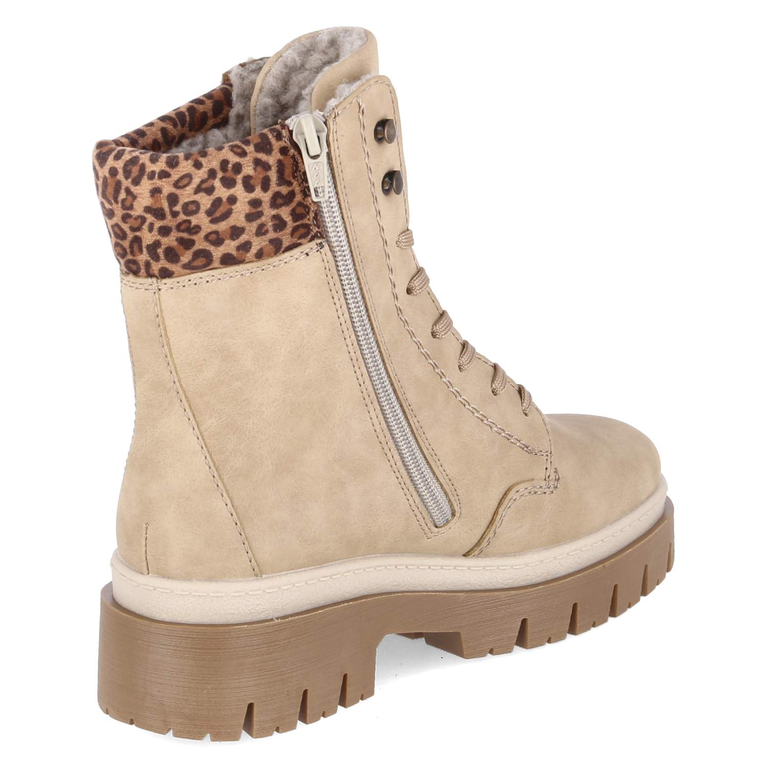 Schnürstiefeletten  Beige