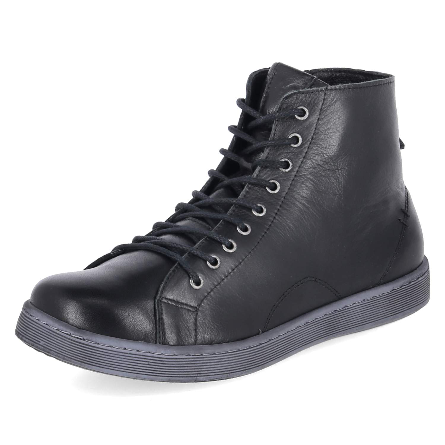 Schnüstiefeletten  Schwarz