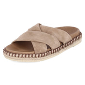 Espadrille-Pantoletten  Braun