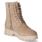 Winterschnürstiefeletten  Beige