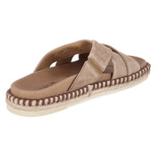 Espadrille-Pantoletten  Braun