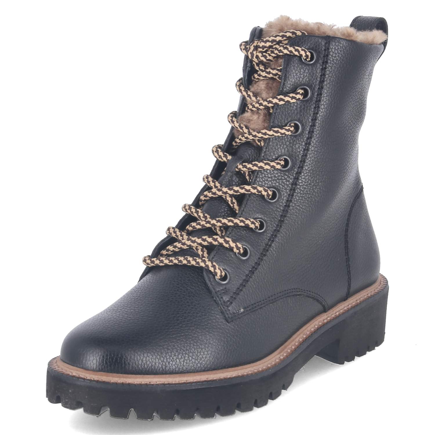 Winterschnürstiefeletten  Schwarz